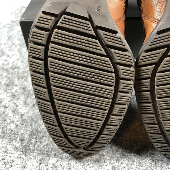 Gabor Boots Womens Size 7 Brown Ankle Booties Leather Side Zip Block Heel Straps - Picture 13 of 16